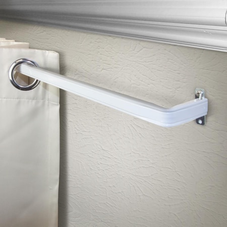 Central Design 2 in. Clearance Single Lockseam Curtain Rod, Extends Upto 66 to 120 in. KLS2066